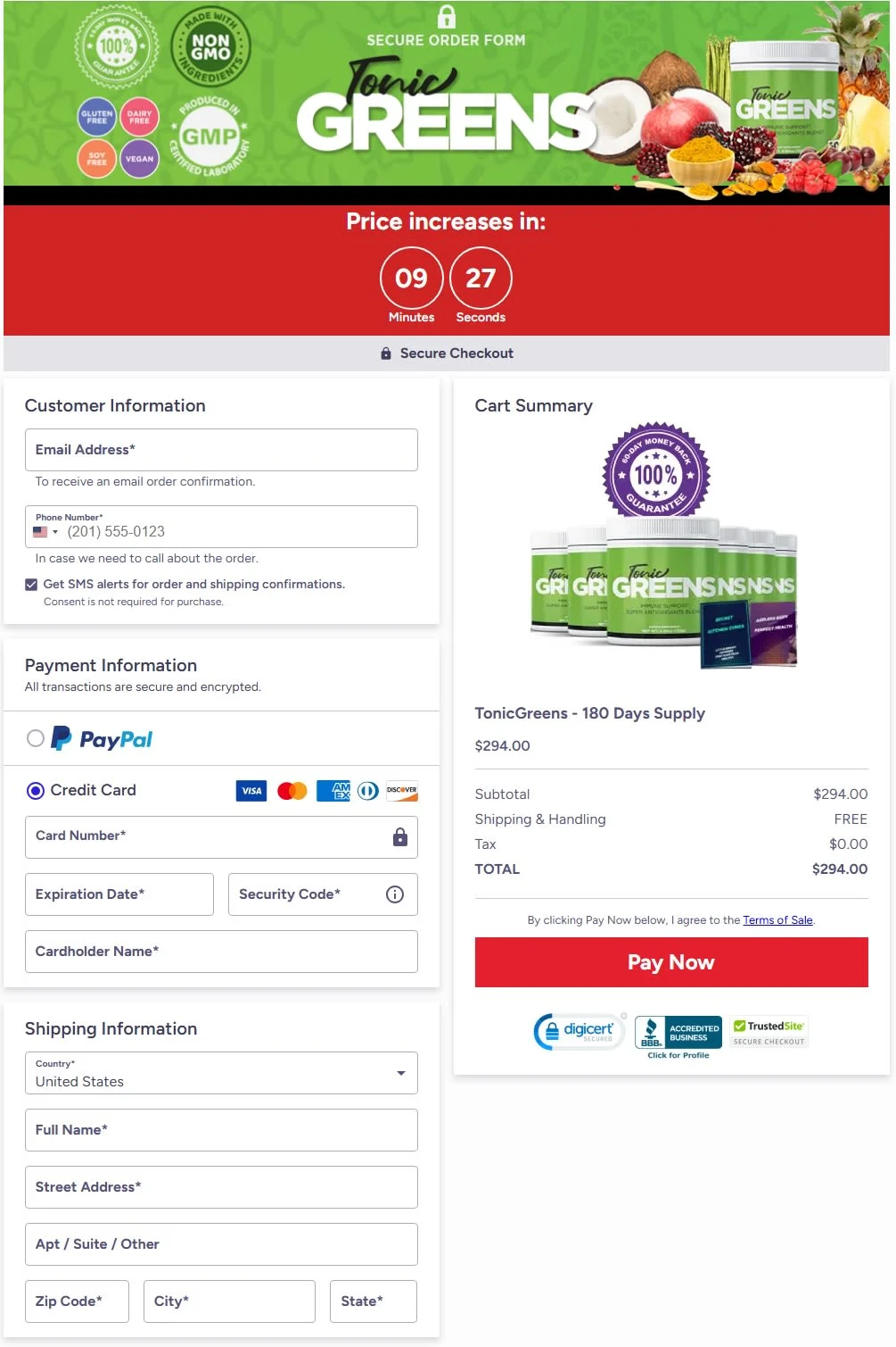 Secure Checkout Form